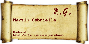Martin Gabriella névjegykártya